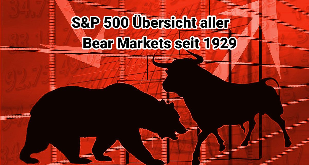 Übersicht S&P 500 Bear Markets seit 1929