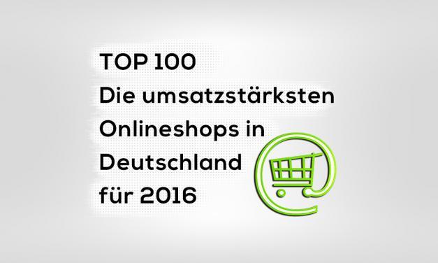 Die umsatzstärksten Onlineshops in Deutschland 2016