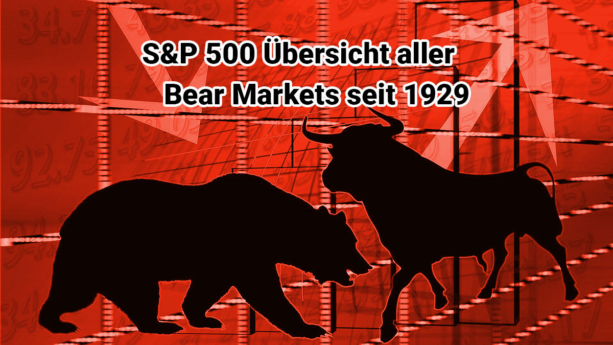 Übersicht S&P 500 Bear Markets seit 1929